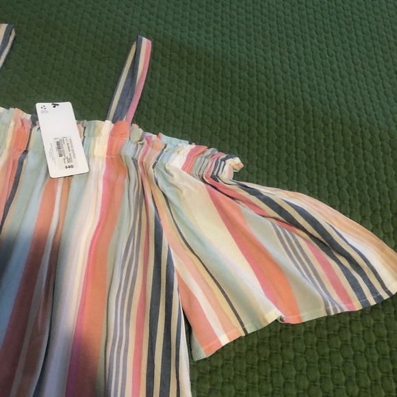 NWT Peyton & Parker Striped Off-the-Shoulder Dress - Picture 3 of 7